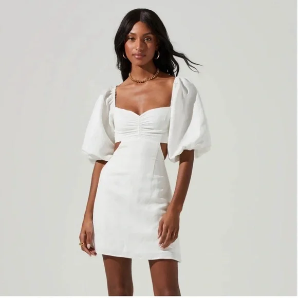 white design dresses White Floral Textured Mini Dress & Reviews - White - Dresses
